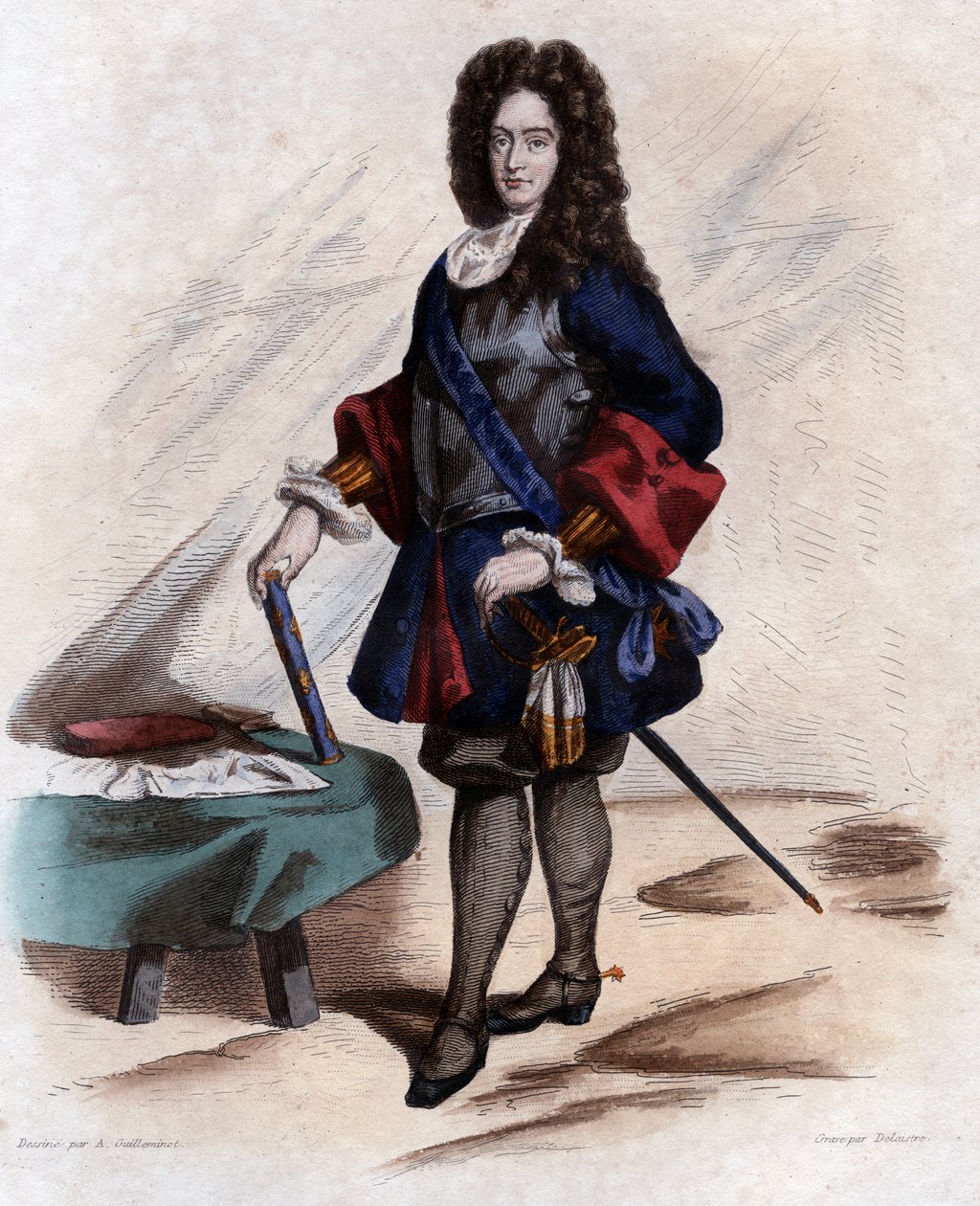 James FitzJames的肖像，伯克威克第一公爵（1670-1734），法国军事领袖。 作者 法语学校