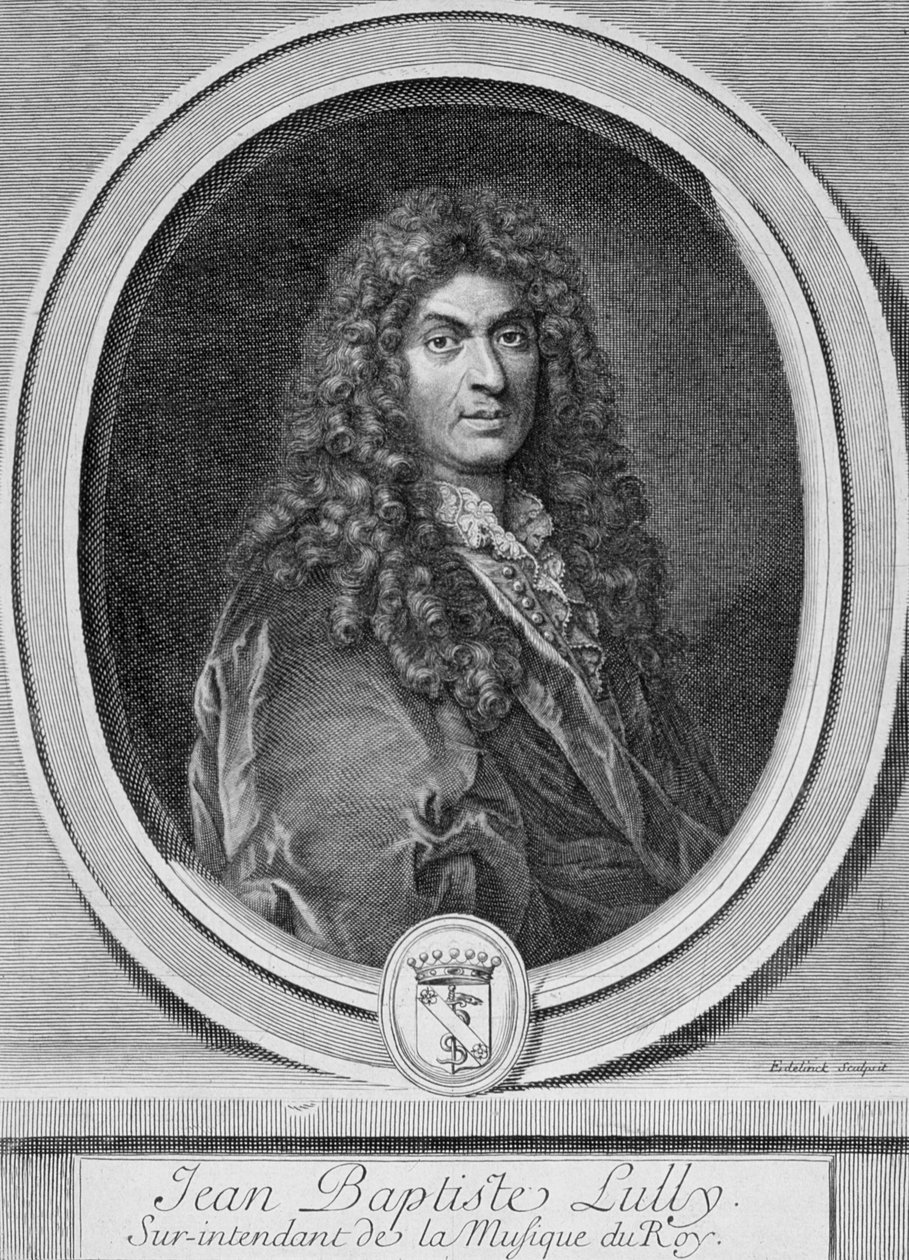 Jean-Baptiste Lully的肖像（1632-87） 作者 法语学校