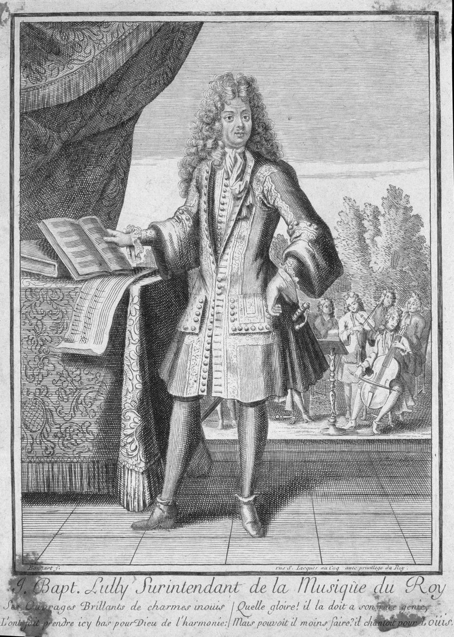 Jean-Baptiste Lully的肖像（1632-87） 作者 法语学校