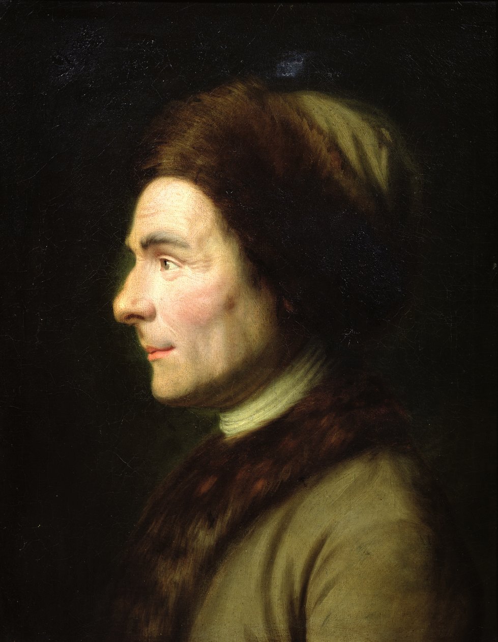Jean-Jacques Rousseau的肖像（1712-78） 作者 法语学校