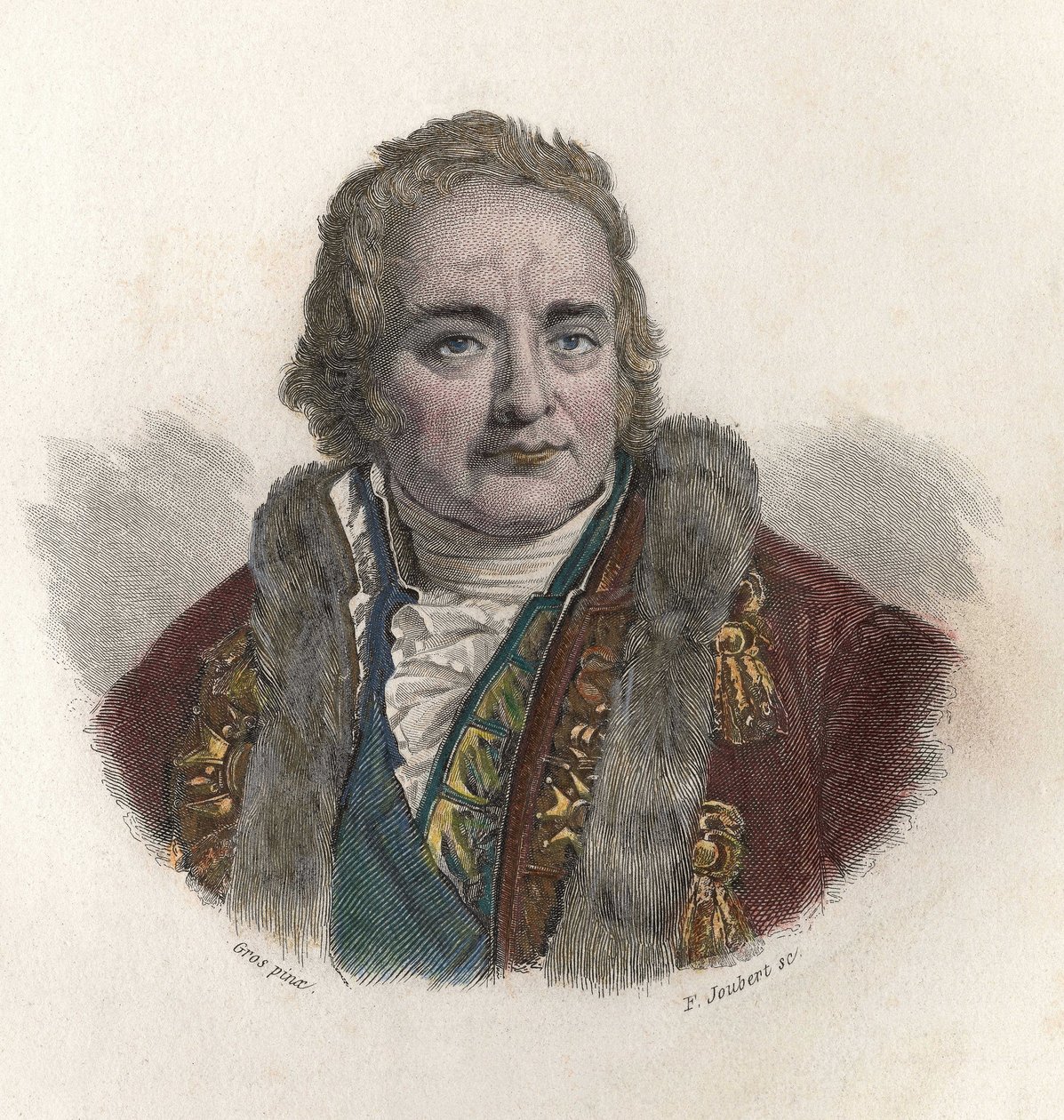 尚特卢伯爵让-安托万（Jean - Antoine）-夏普塔尔（1756-1832）的画像，法国化学家和政治家。在 "有用之人的画像 "中 作者 法语学校