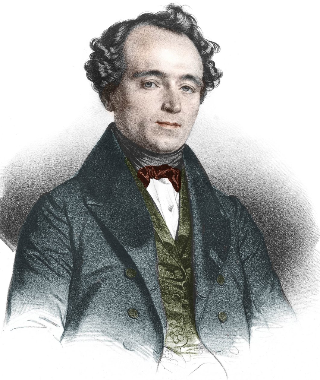 让-巴蒂斯特（Jean-Baptiste）-安德烈-杜马（1800-1884）法国化学家的画像。 作者 法语学校