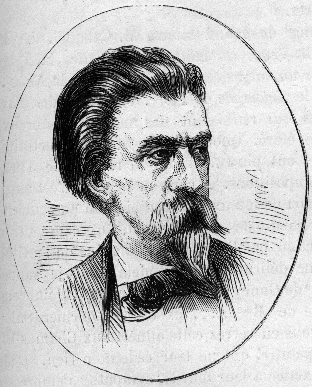 让-巴蒂斯特（Jean-Baptiste）-卡尔波（1827-1875）的画像，法国雕塑家。1874年5月2日《世界画报》第890期上的版画。 作者 法语学校