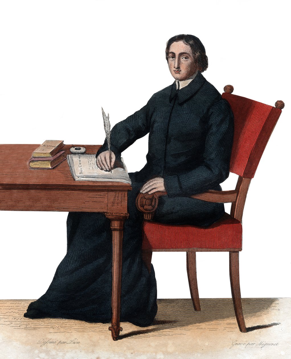 Jean Baptiste Massillon（1663-1742），法国天主教主教和传教士，克莱蒙主教的肖像。 作者 法语学校