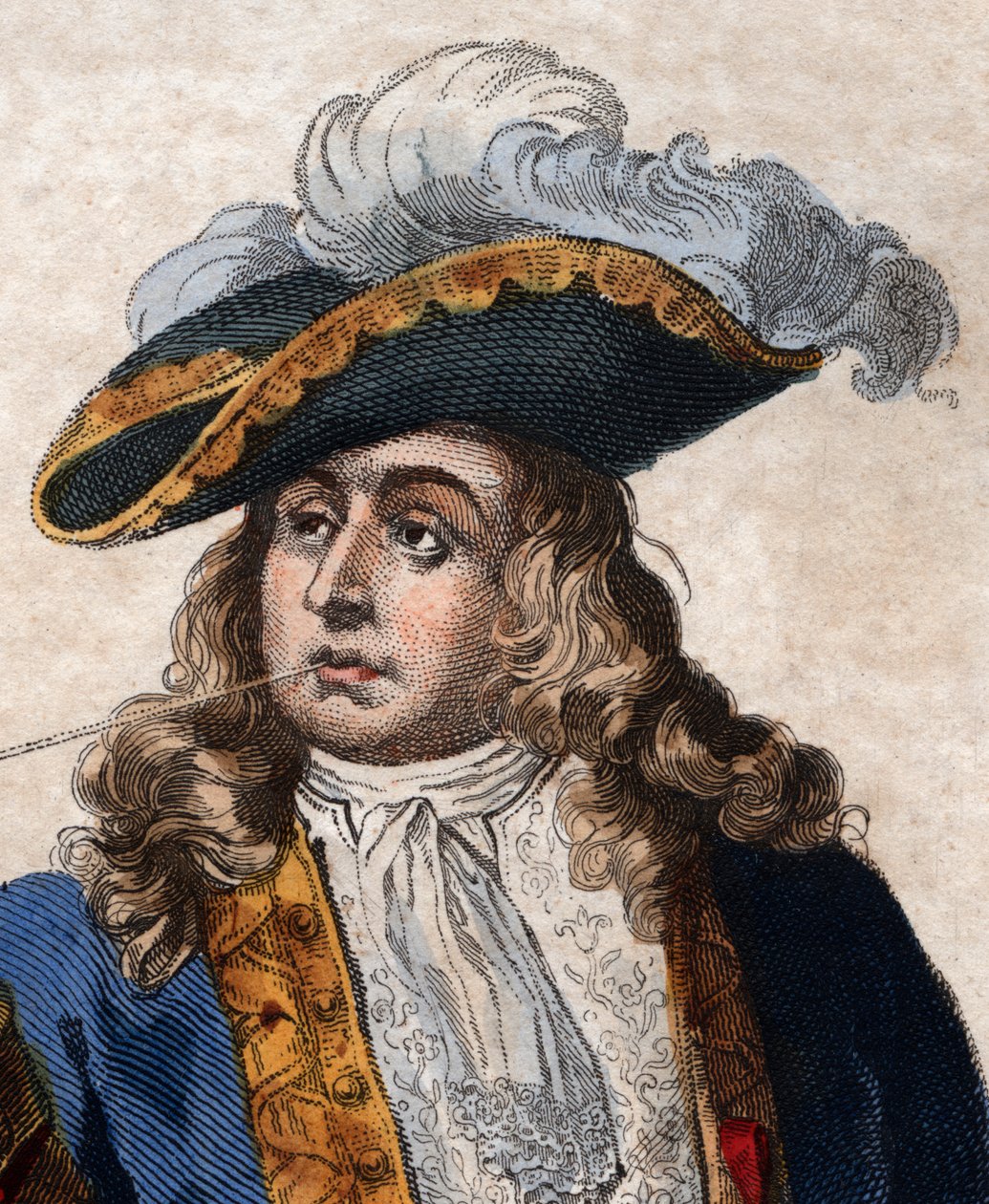 Jean Bart（1650-1702），法国海盗船的肖像。 作者 法语学校
