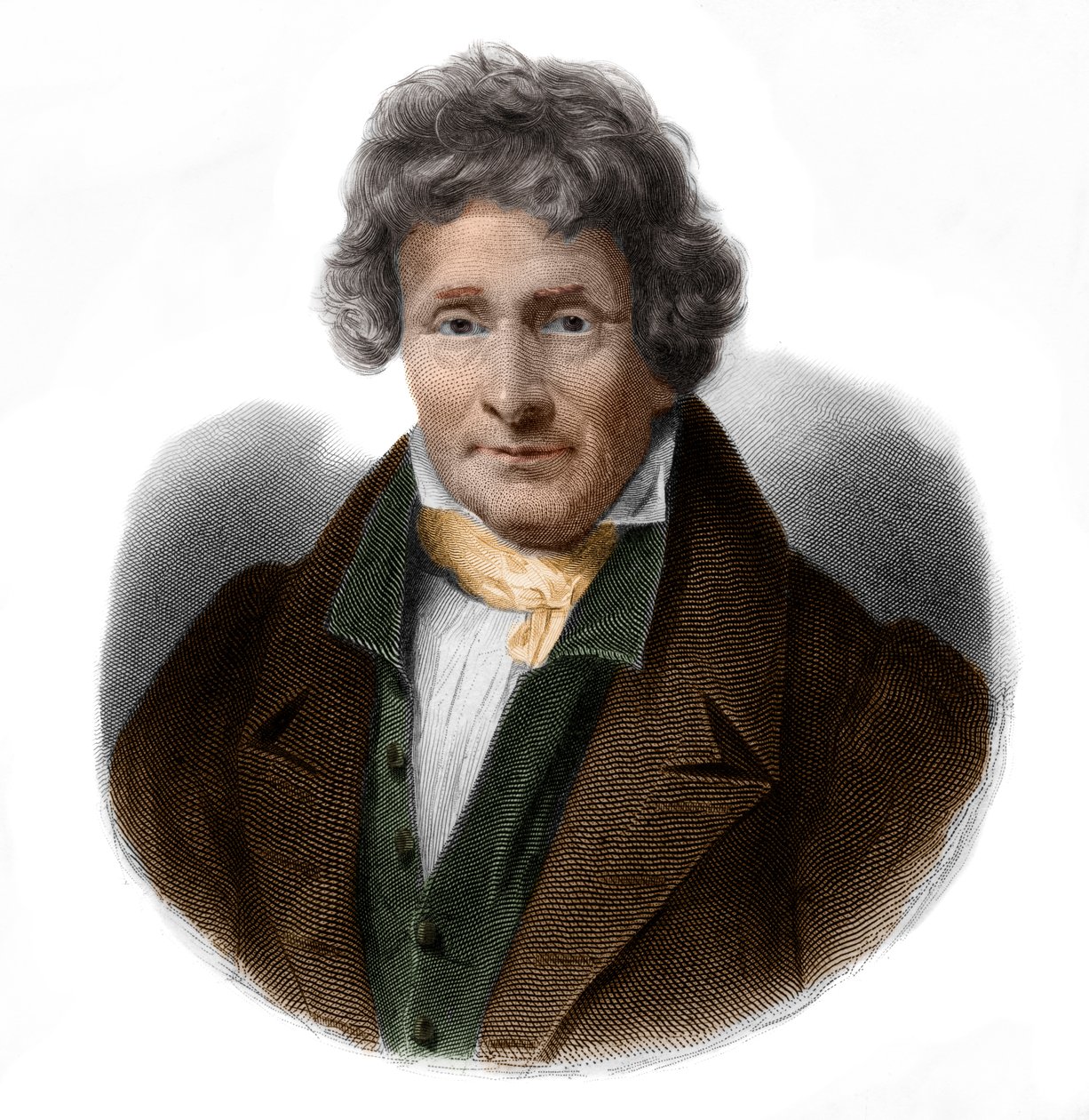Jean Francois Le Breton（1762-1838）画家和物理学家的肖像。 作者 法语学校