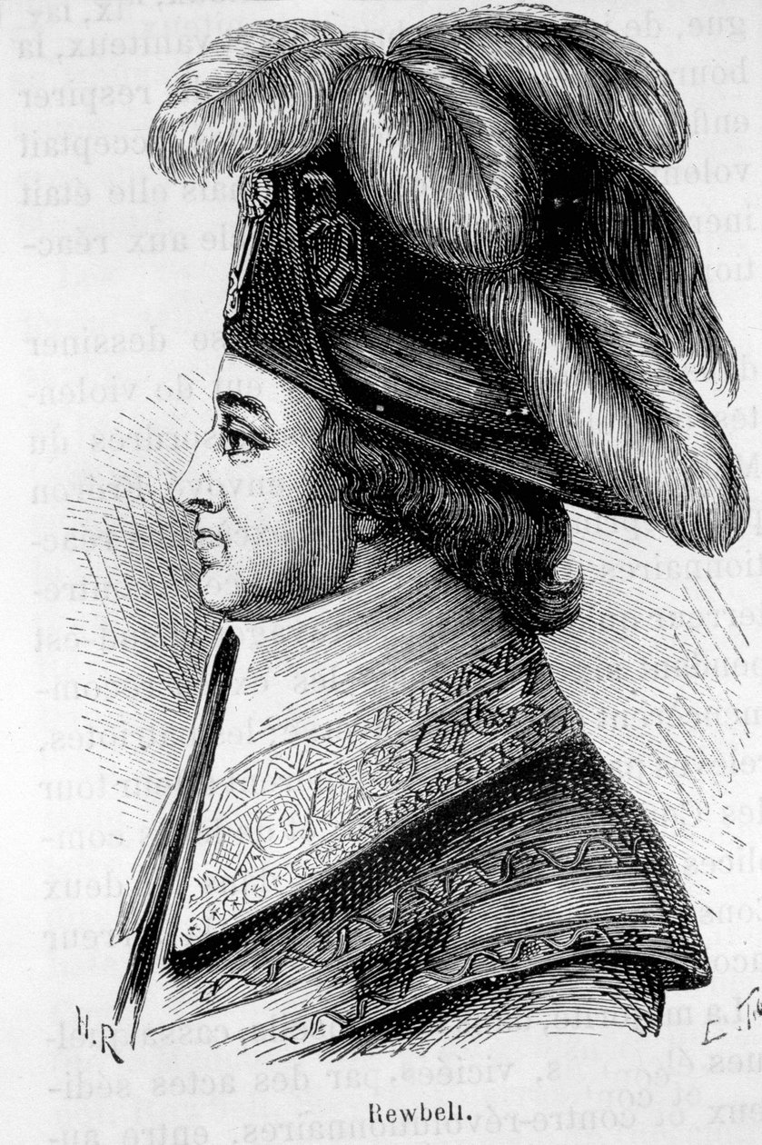 Portrait of Jean François Rewbell (or Reubell), French politician (1747 - 1807) - in “” L