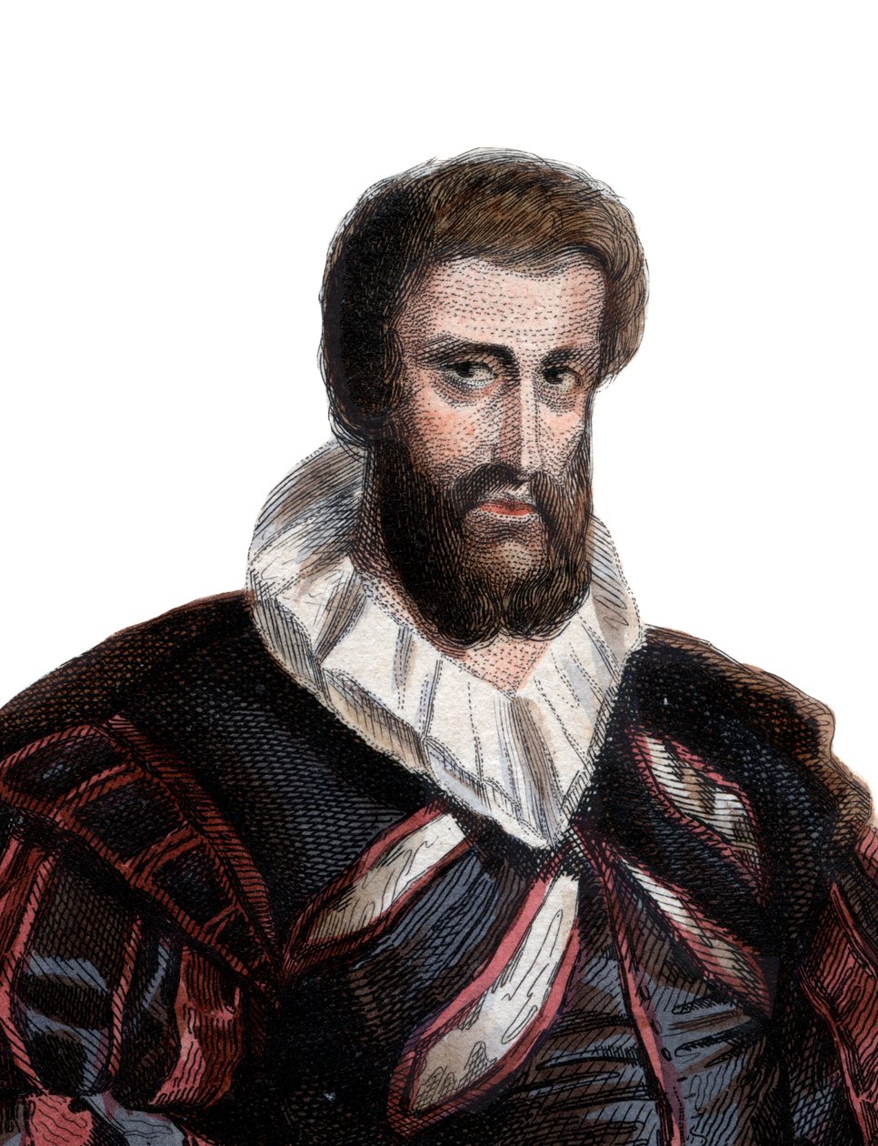 Jean Goujon（1510-c.1566）的肖像，法国雕塑家和建筑师。 作者 法语学校
