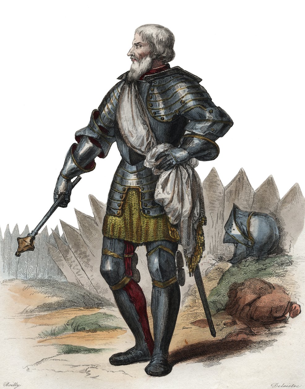 Jean II The Maingre（Le Meingre）（1366-1421）的肖像，名为Boucicaut，法国元帅。 作者 法语学校