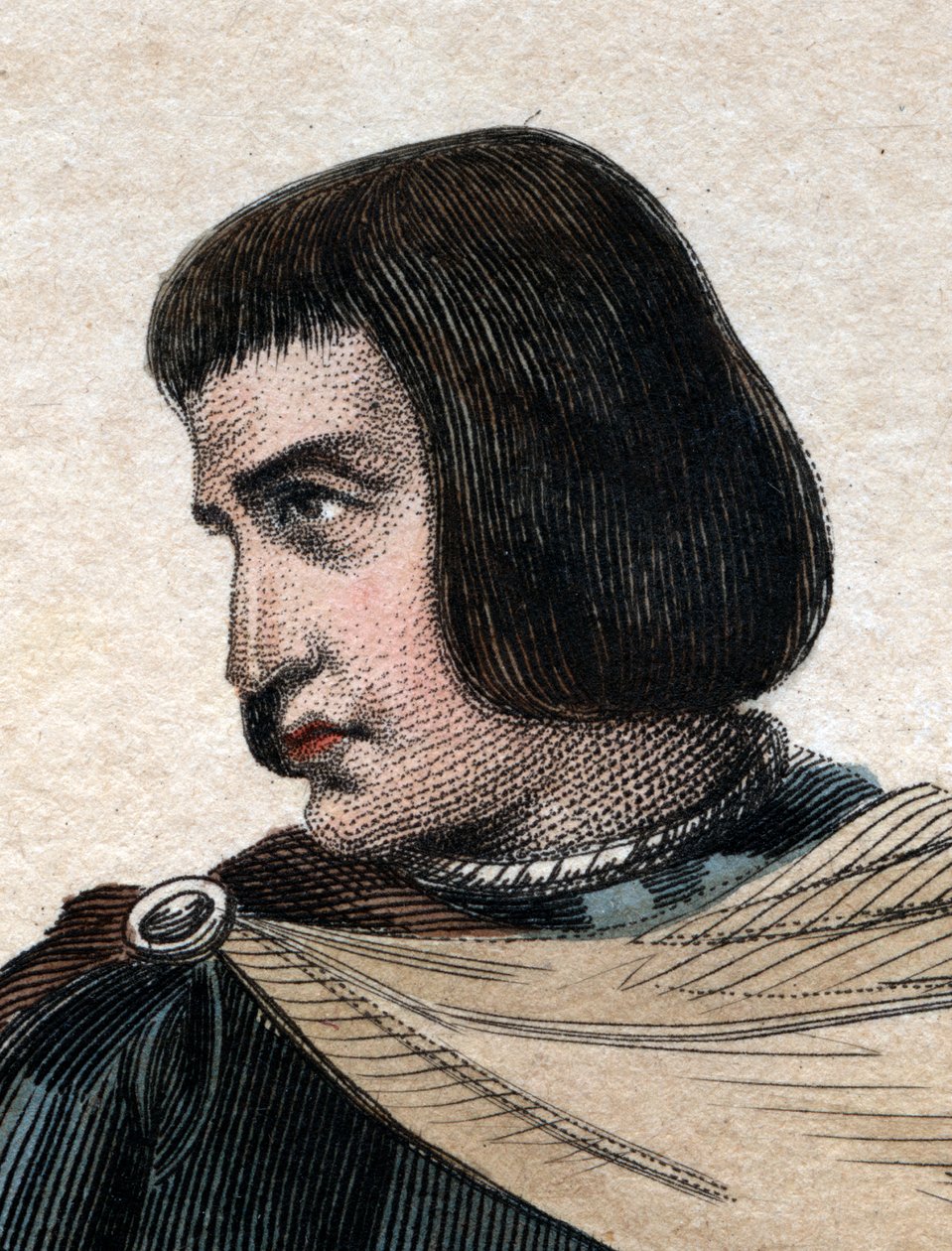 Jean Juvenal（Jouvenel）des Ursins（1360-1431）的肖像，法国法官。 作者 法语学校