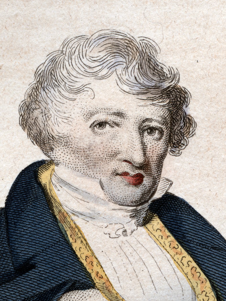 Jean Leopold Nicolas Frederic Cuvier的肖像被称为Georges Cuvier（1769-1832），法国博物学家和动物学家。 作者 法语学校