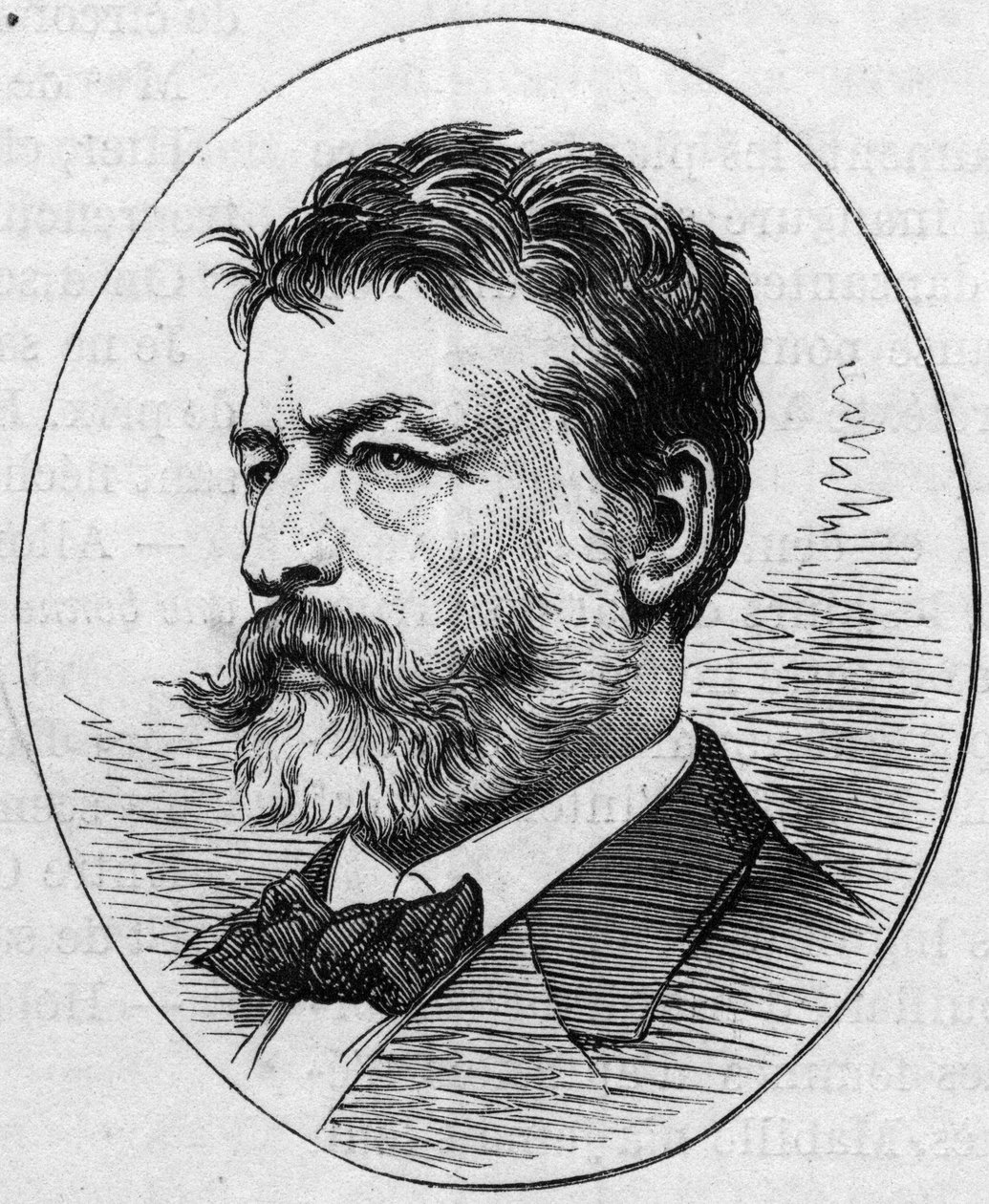 Jean Louis Ernest Meissonnier (1815-1891)的画像，法国画家。1874年5月2日《世界画报》第890期上的版画。 作者 法语学校