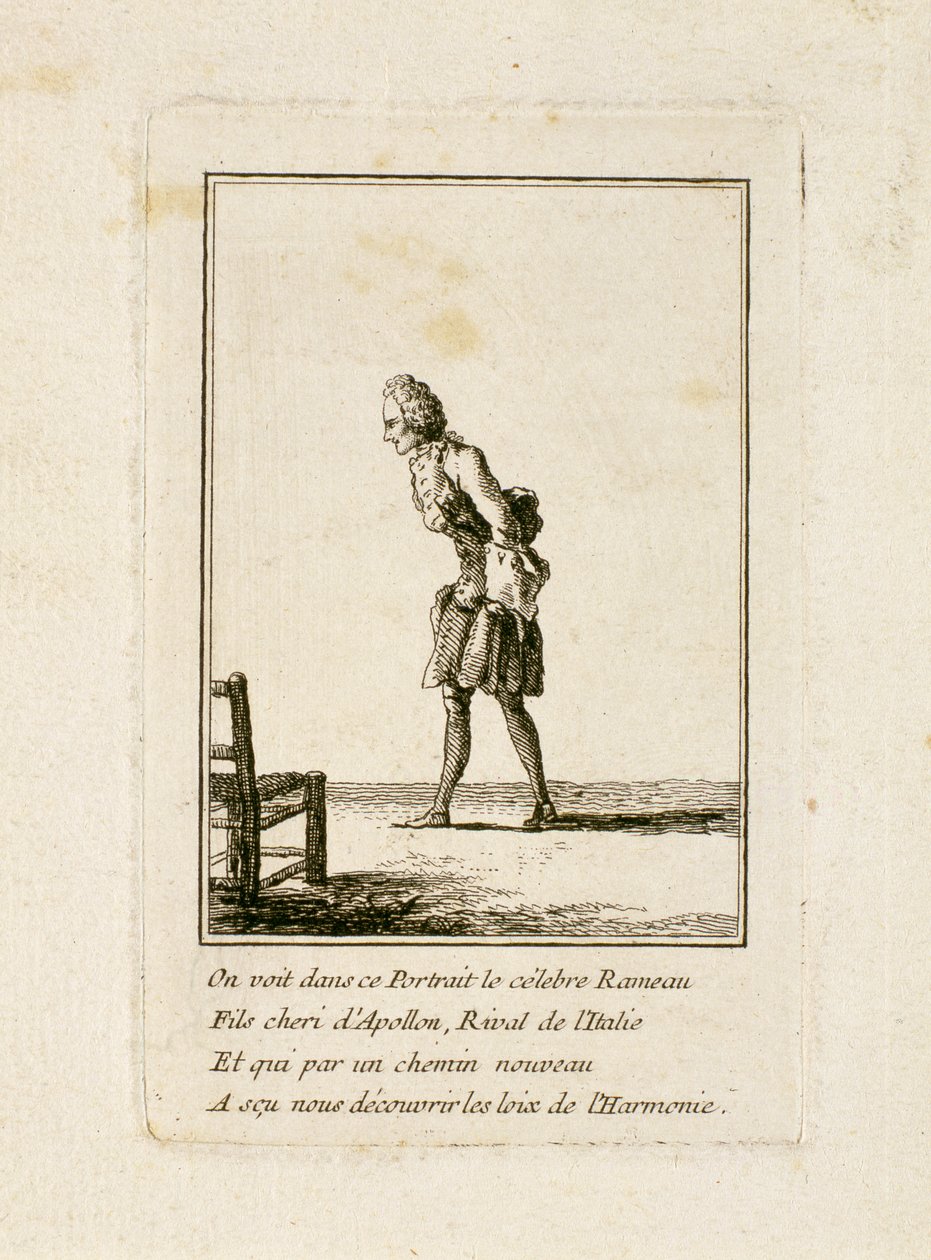 Jean Philippe Rameau的肖像（1683-1764） 作者 法语学校