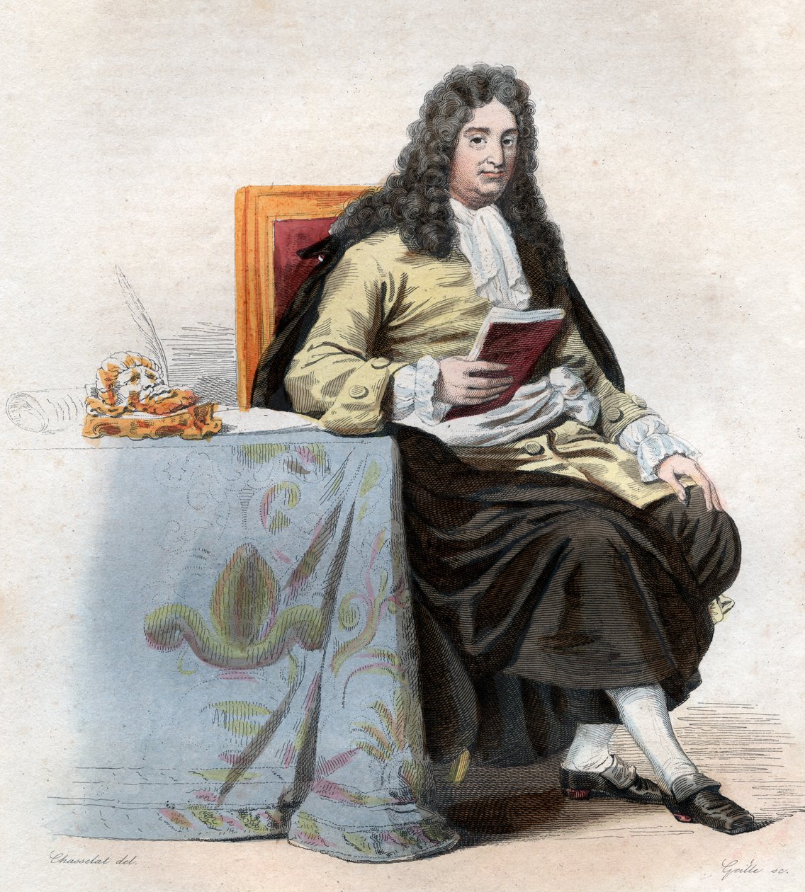 Jean Racine（1639-1699）的肖像，法国剧作家。 作者 法语学校