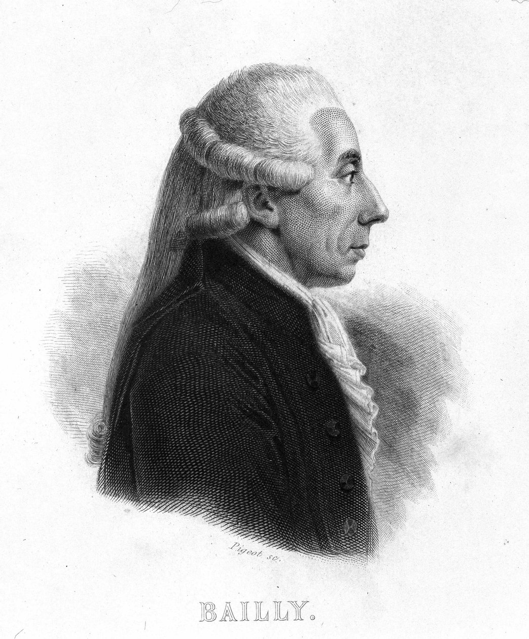 让-西尔万-贝利（1736 - 1793）的肖像--载于梯也尔的《法国革命》。19世纪 作者 法语学校