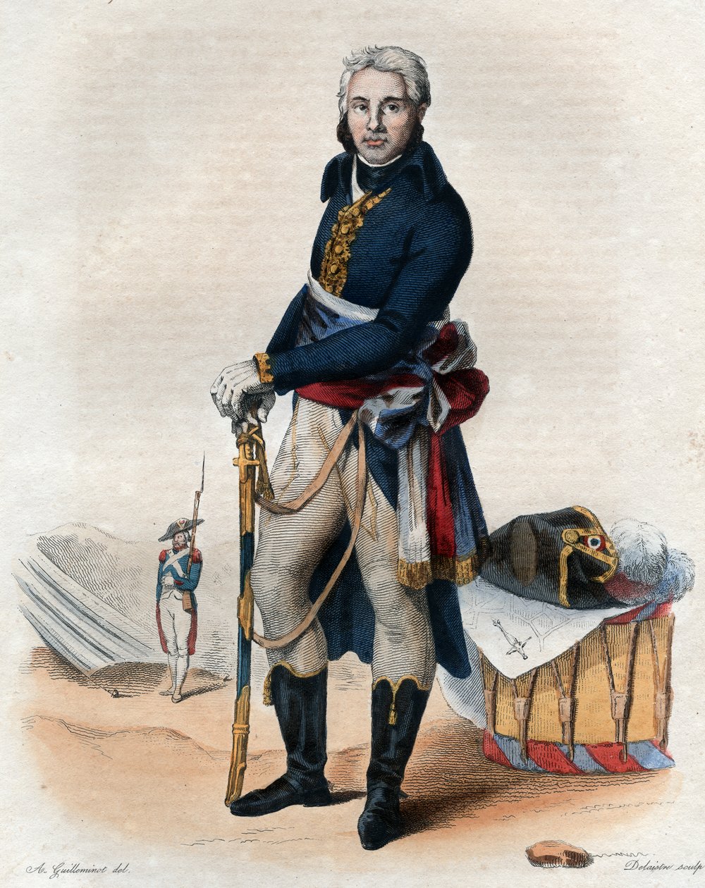 Jean Victor Moreau（1763-1813）的肖像，法国将军。 作者 法语学校