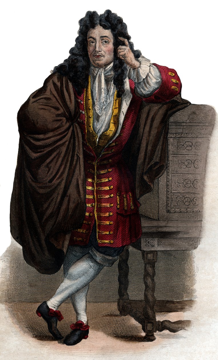 Jean de La Bruyere（Labruyere）（1645-1696）的肖像，法国散文家和道德家。 作者 法语学校