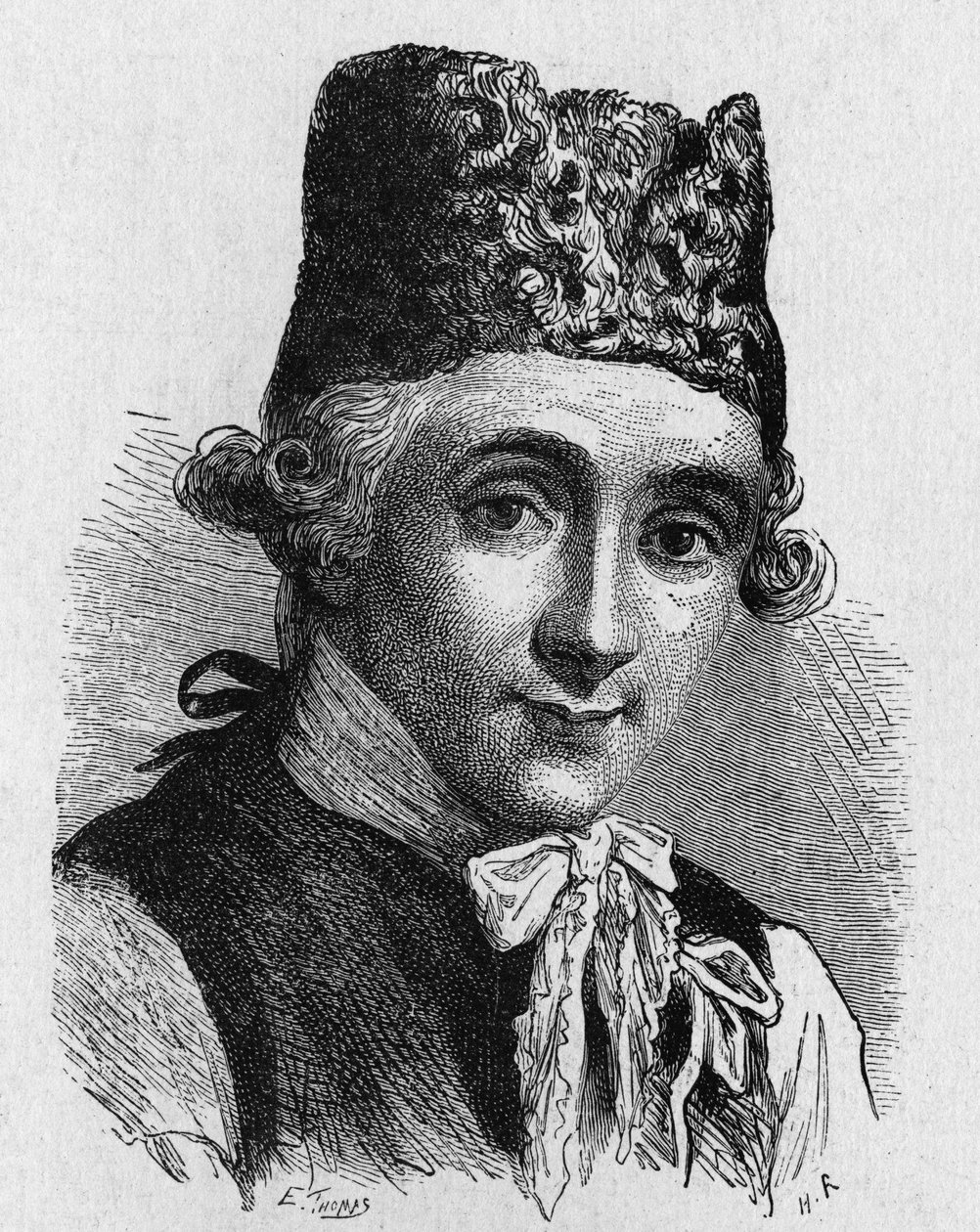Portrait of Jefferies, scientist, who accompanied Blanchard on the first balloon crossing of the Channel - in “Album de la Science; illustrious scientists; Great discoveries””” 1896. 作者 法语学校