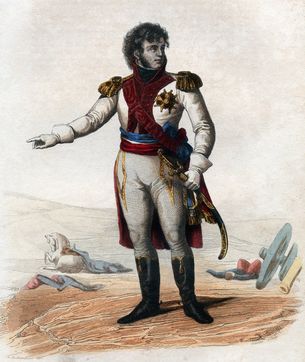 Joachim Murat（1767-1815），法国元帅和海军上将的肖像。 作者 法语学校