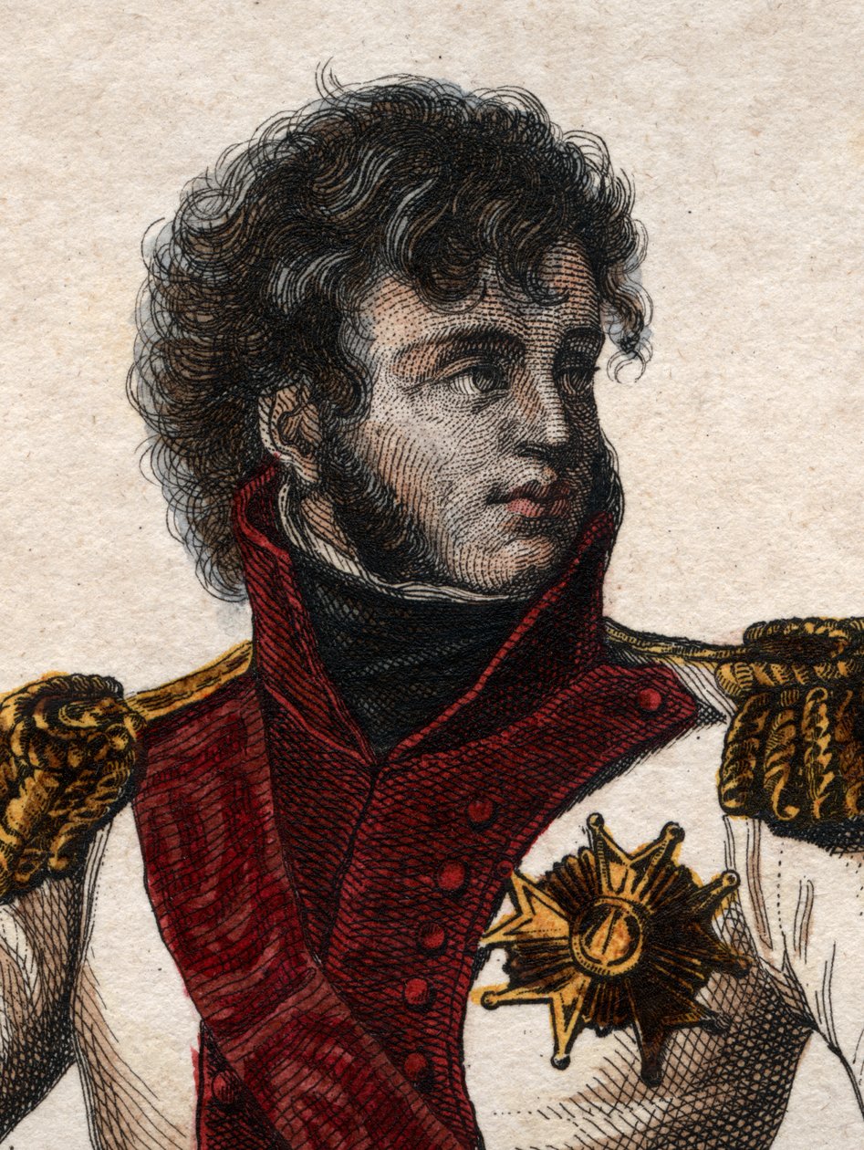 Joachim Murat（1767-1815），法国元帅和海军上将的肖像。 作者 法语学校