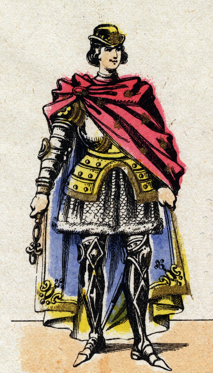 法国国王约翰二世（1319-1364）的画像 作者 法语学校