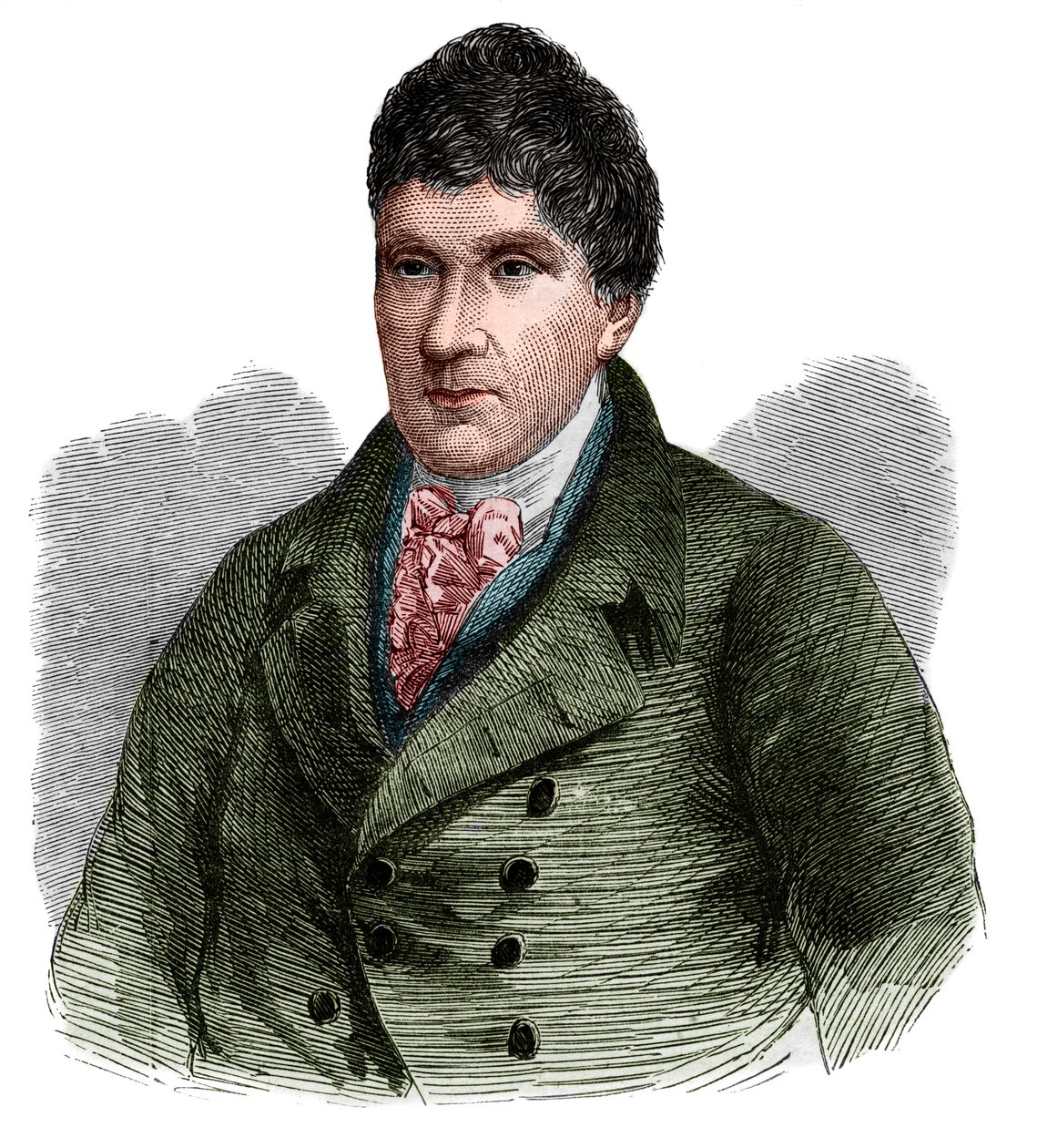 John Rennie（1761-1821）的肖像，苏格兰土木工程师。 作者 法语学校