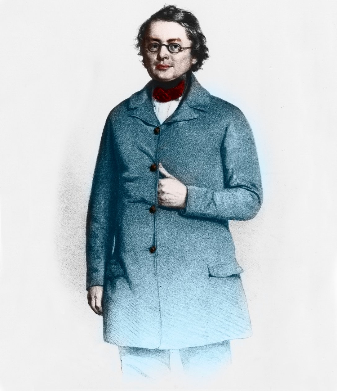 约瑟夫斯柯达（1805-1881）的肖像，捷克医生，医学教授和皮肤科医生。 作者 法语学校