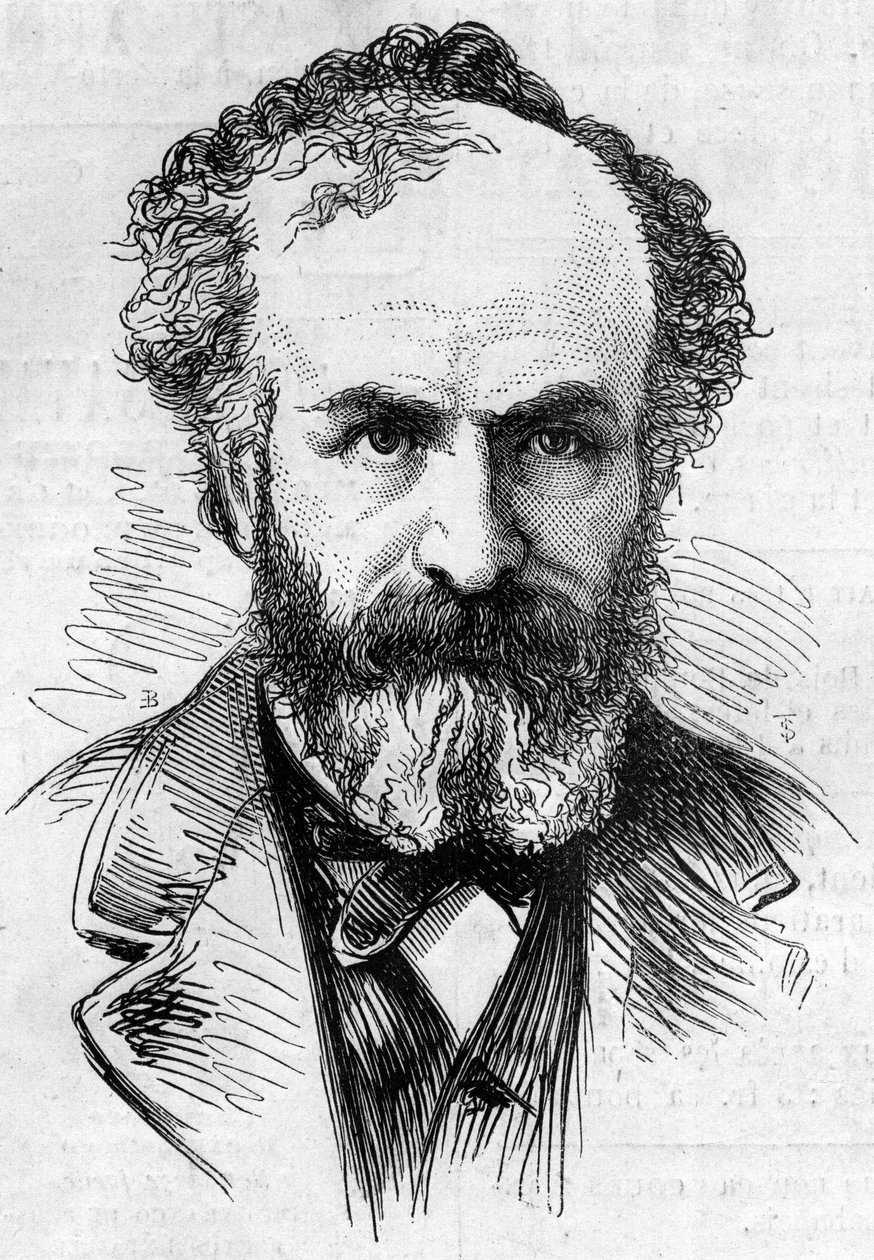 法国天文学家Jules Jansenn（1824-1907）的肖像，一种观察太阳突起的方法。9月26日《世界画报》第911期上的版画。 作者 法语学校