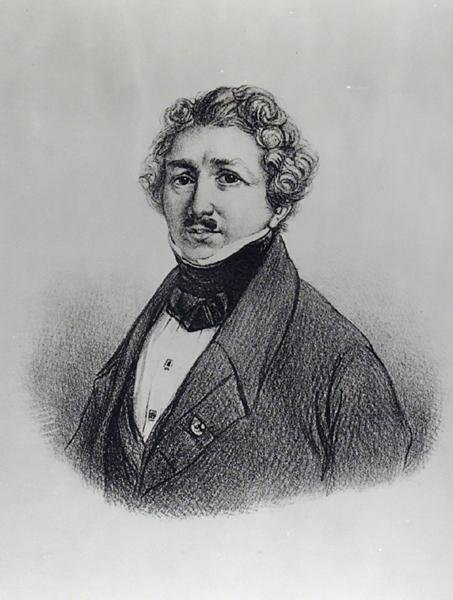 Louis Jacques Daguerre的肖像（1787-1851） 作者 法语学校