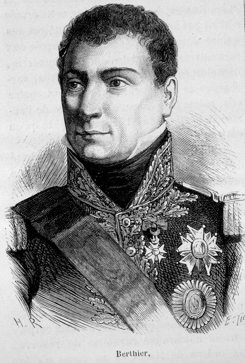 法国元帅路易-亚历山大（Louis-Alexandre）-贝尔蒂埃（1753 - 1815）的肖像--载于亨利-马丁的《法国历史》。 作者 法语学校
