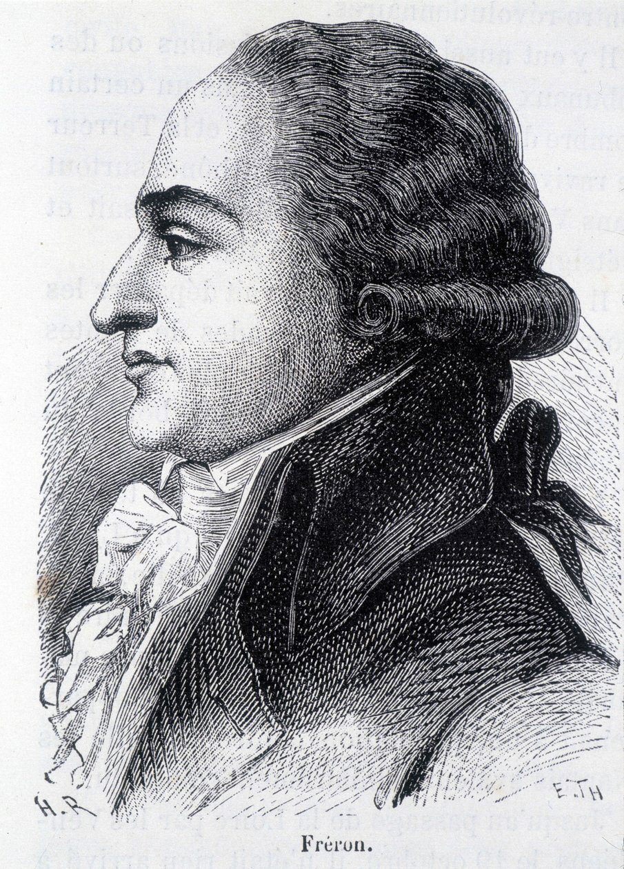 路易-玛丽-斯坦尼斯拉-弗莱隆（1754-1802）的肖像，法国公知--载于亨利-马丁的《法国历史》。 作者 法语学校