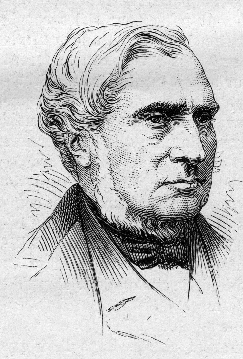 路易-德-卡尔内（1804-1876）的肖像，法国政治家和学者。1874年3月14日《世界画报》第883期的版画。 作者 法语学校