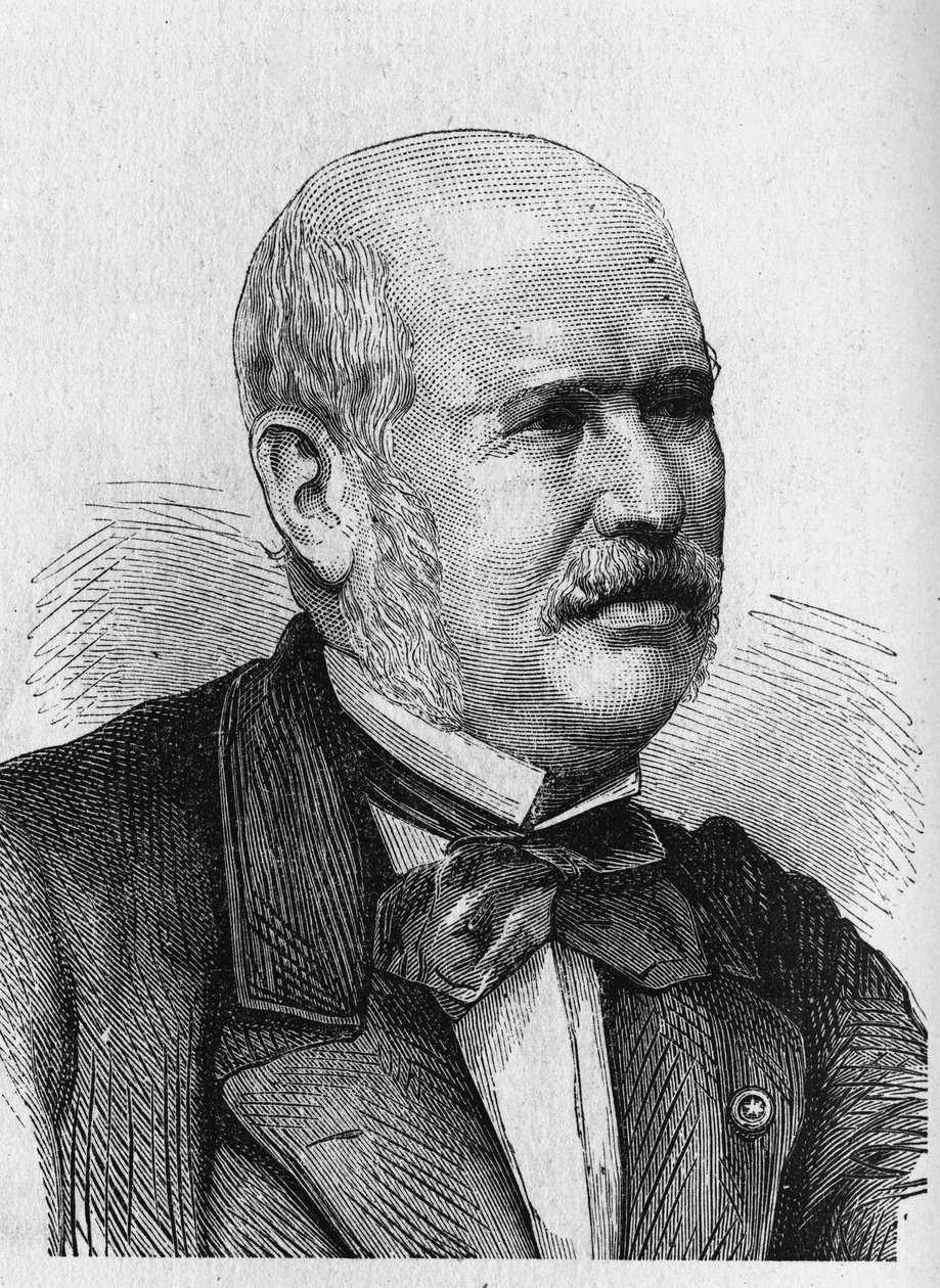 M.F.E. Belgrand (1810 - 1878)的肖像 - 载于 "科学专辑；杰出的学者；伟大的发现" 1896年。 作者 法语学校