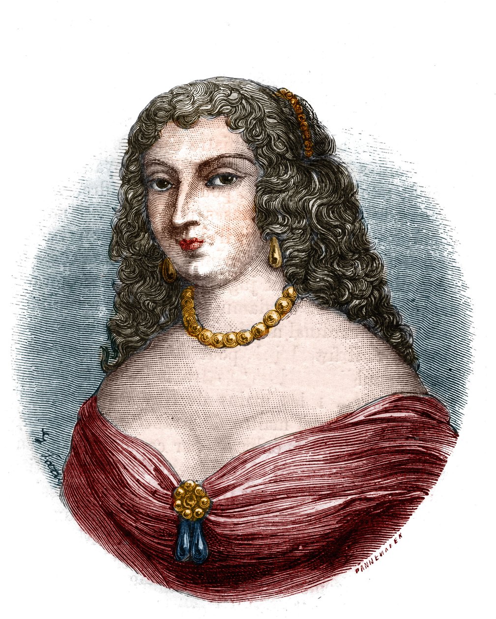 拉法耶特小姐（Louise de La Fayette，1618-1665年）的肖像，她是路易十三国王的情妇，但没有职务，因为她看到了父亲的无能。 作者 法语学校