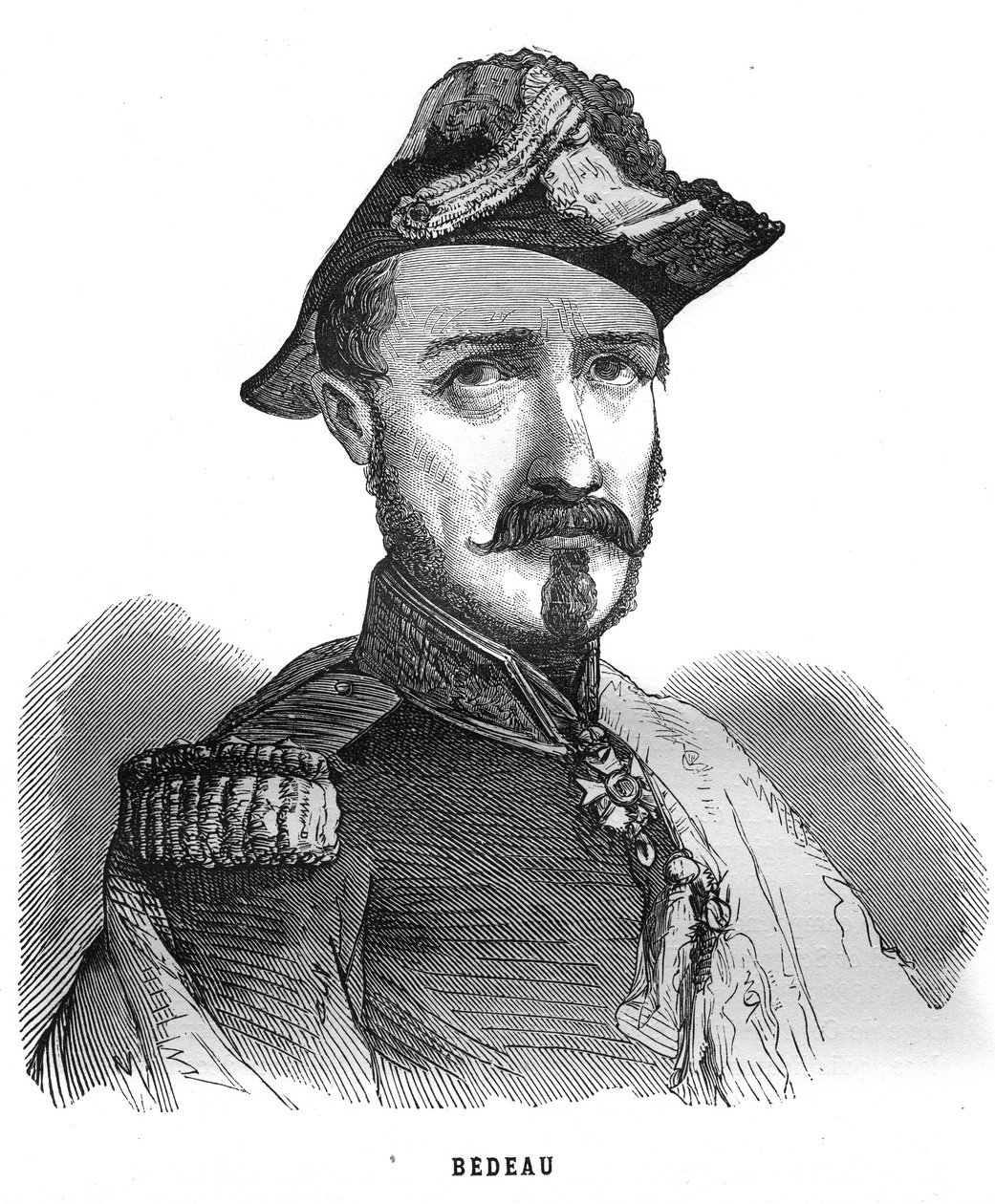 法国将军Marie Alphonse Bedeau（1804-1863）的肖像。在 "Les Illustrations De L