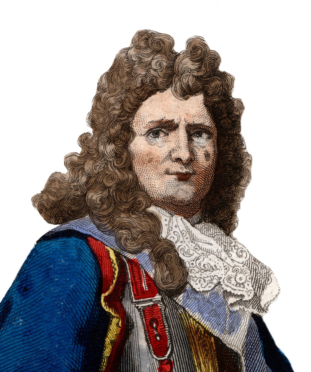 Marquis de Vauban（1633-1707），法国元帅的肖像。 作者 法语学校