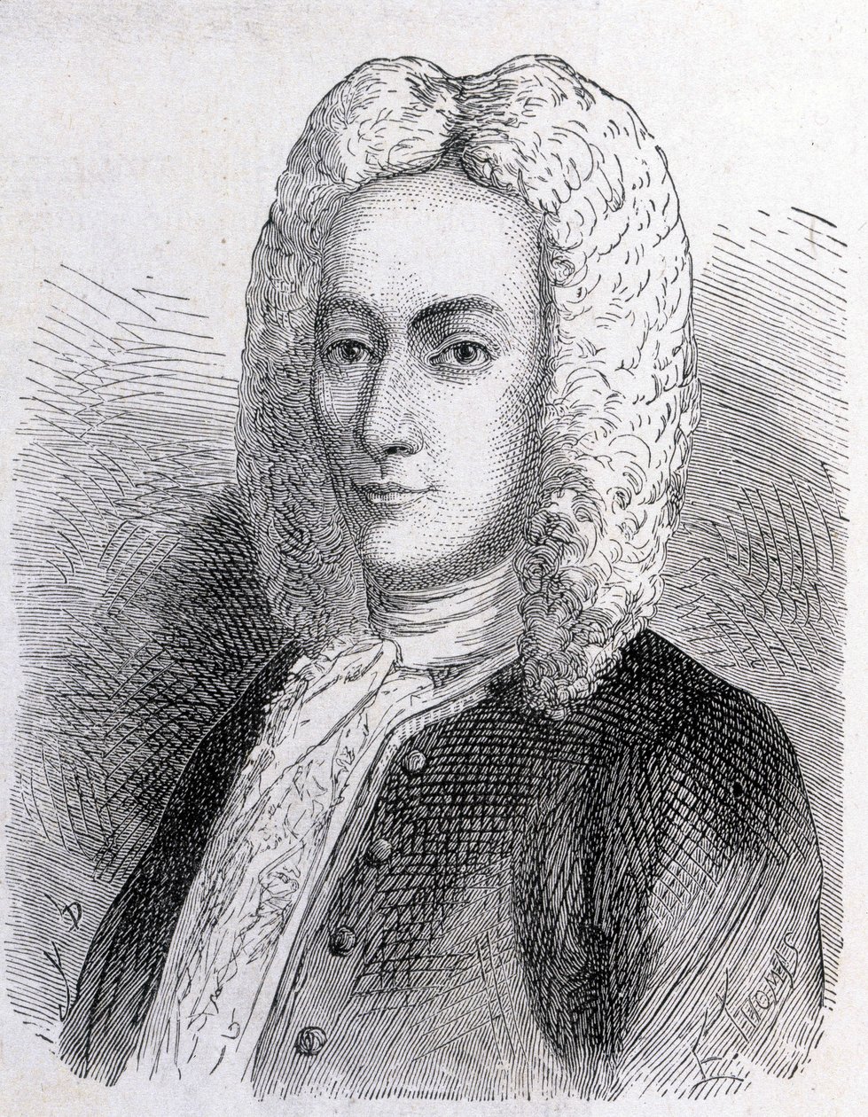 马蒂厄-杜蒂尔（Mathieu Dutilh）（1715-1791）的肖像--载于《科学专辑；杰出的学者；伟大的发现》1896。 作者 法语学校