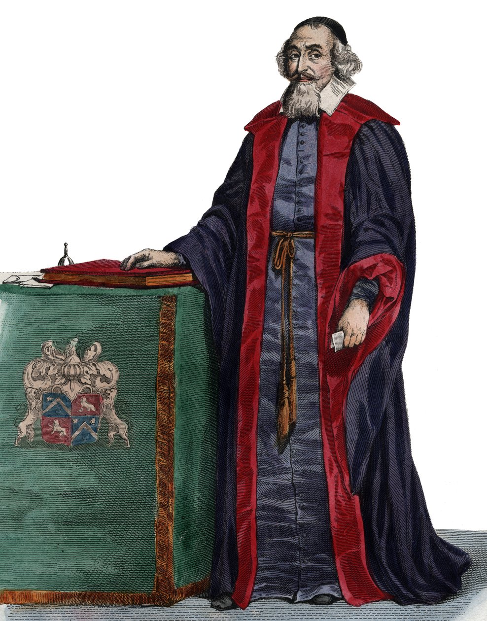 Mathieu Mole（1584-1656）的肖像，法国政治家。 作者 法语学校