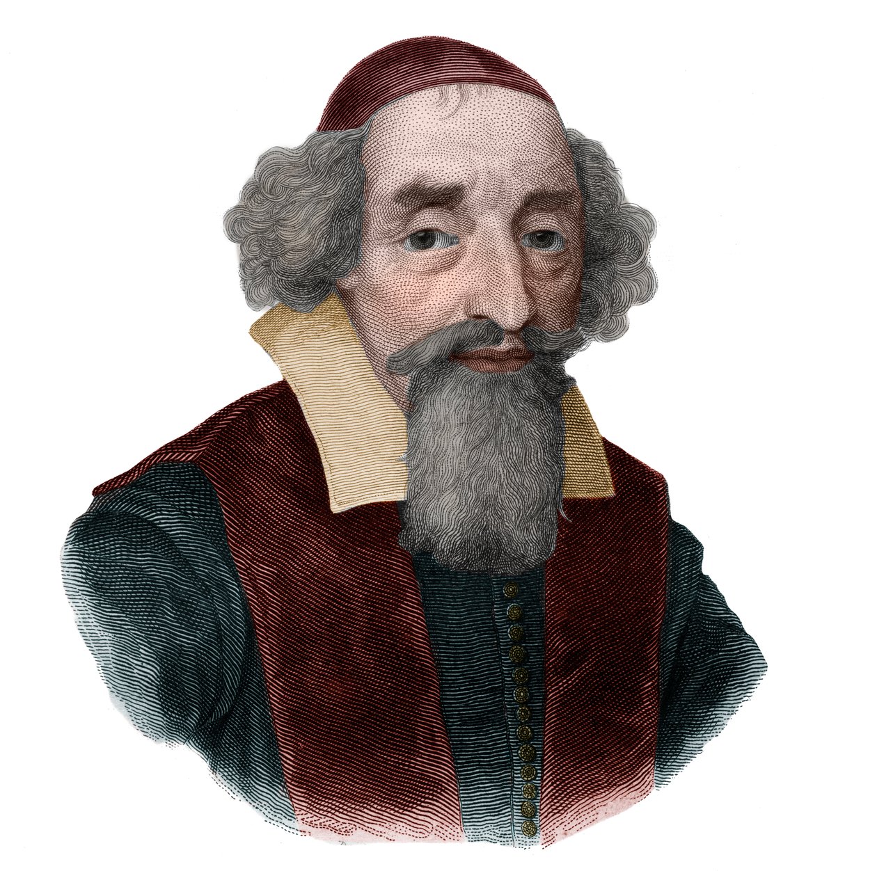 Mathieu Mole（1781-1855）的肖像，法国政治家。 作者 法语学校