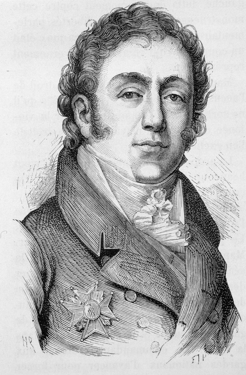 法国政治家马蒂厄-蒙莫朗西（Mathieu Montmorency）的画像（1766-1826）--载于亨利-马丁的《法国历史》（L