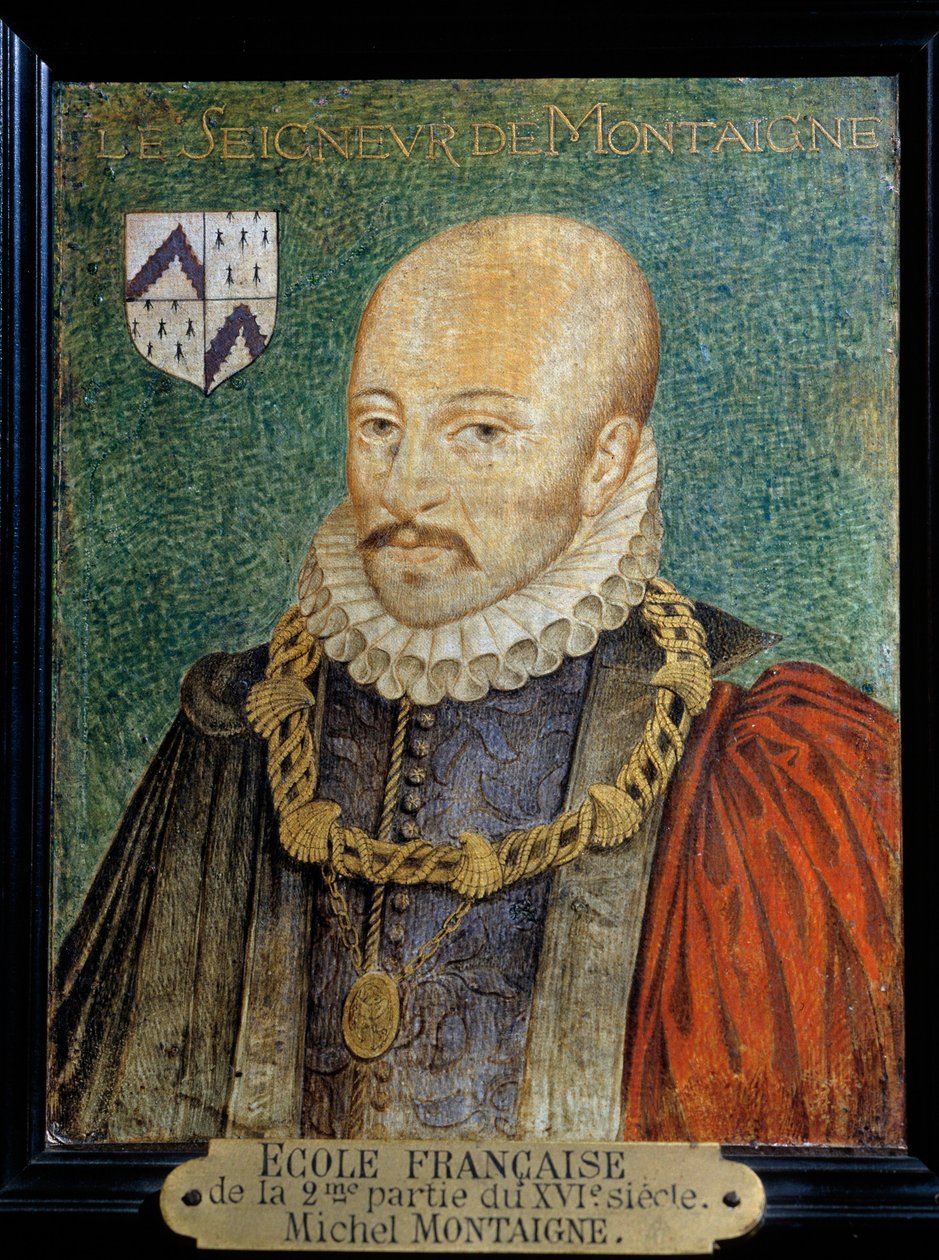Portrait of Michel Eyquem, Lord of Montaigne (1533-1572) Anonymous painting. French school. Chantilly, Musee Conde - Portrait of Michel Eyquem, Lord of Montaigne (1533-1572) Anonymous. Painting. English School. Conde museum, Chantilly, France 作者 法语学校