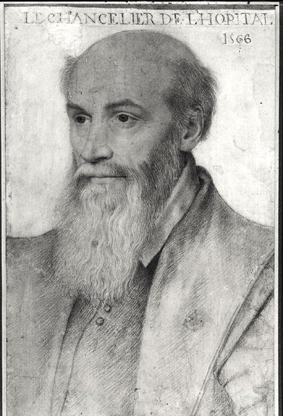 Michel de LHospital的肖像（c.1504-73）1566 作者 法语学校
