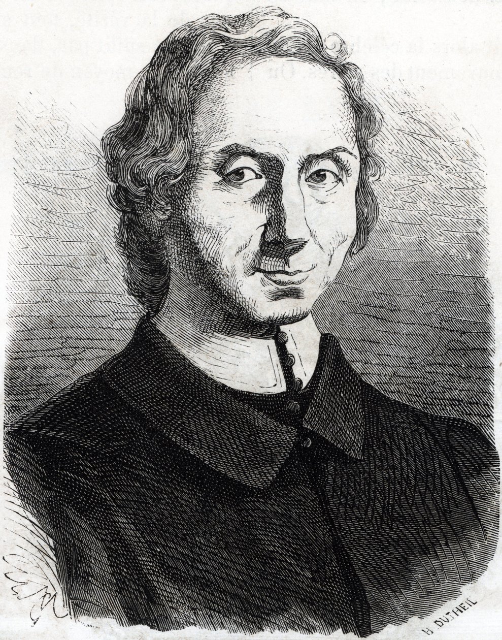 Nicolas Malebranche 的肖像（1638 - 1715） 作者 法语学校