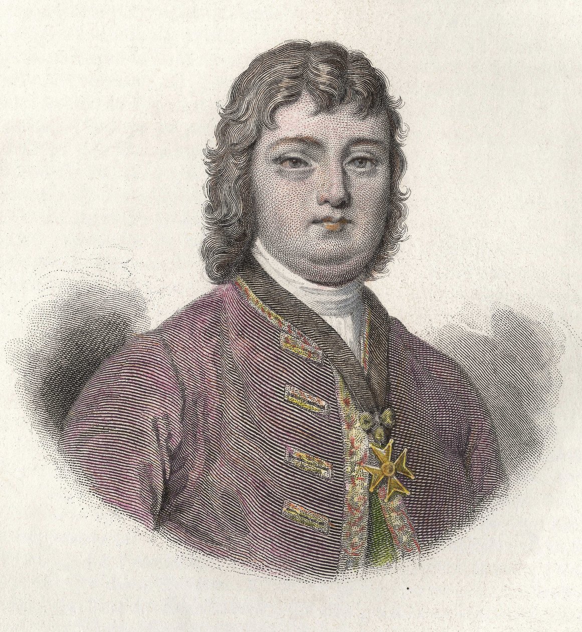 尼古拉斯-罗兹（Nicolas Roze dit le Chevalier Roze，1675-1733 年）的肖像，法国军事家和总督。 作者 法语学校