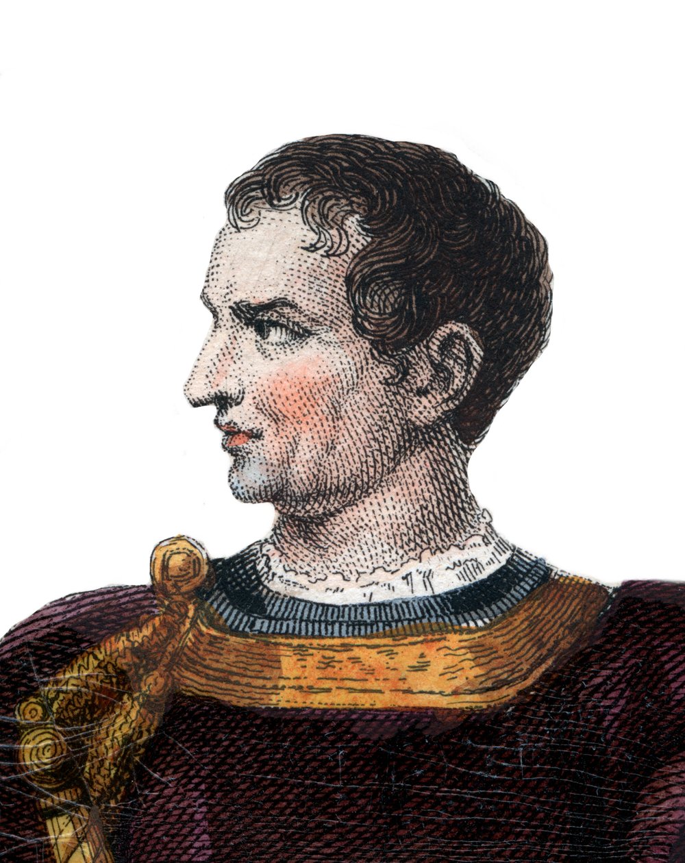 Clisson（1336-1407）的Olivier V，法国警员的肖像。 作者 法语学校