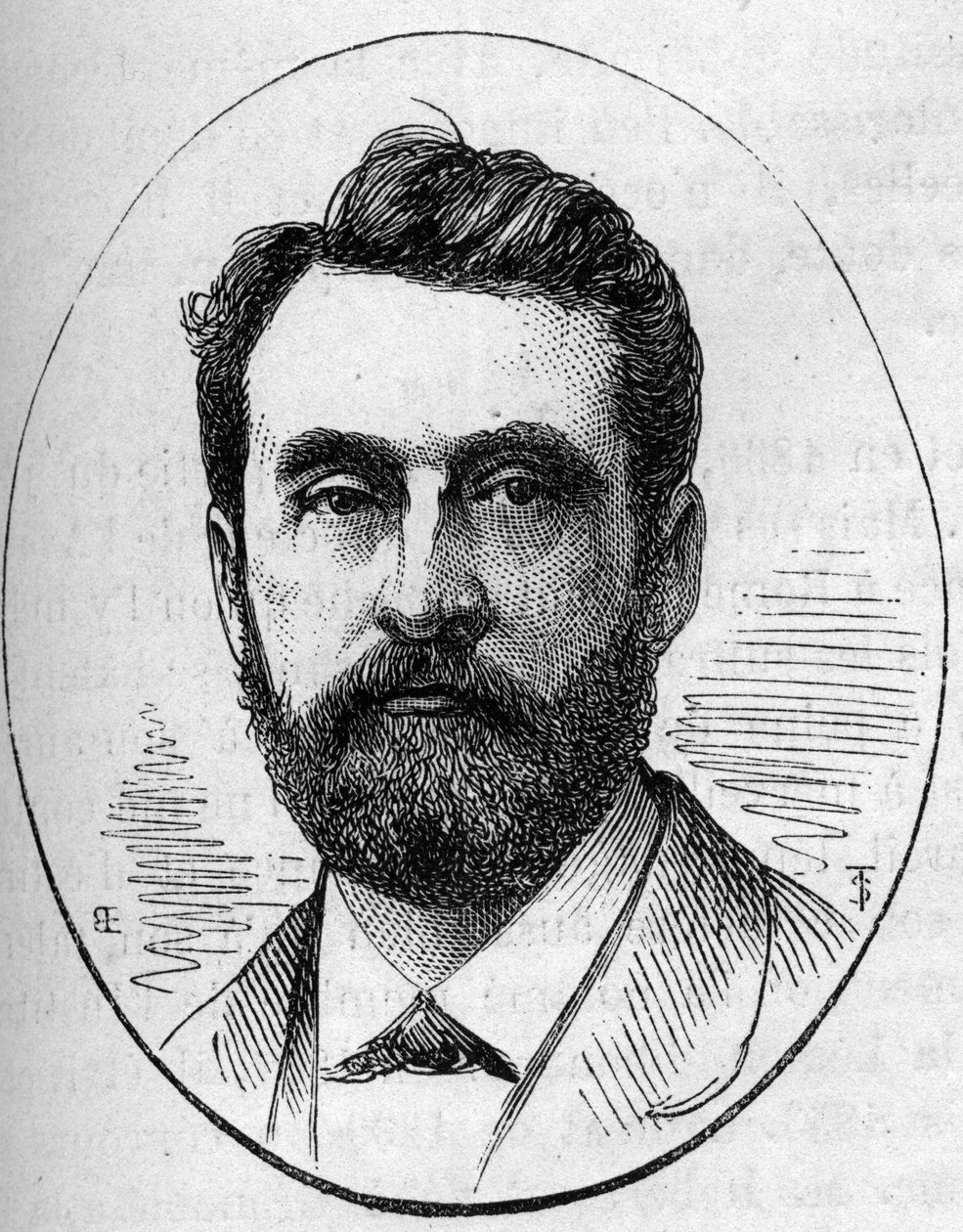 保罗-杜波依斯（1829-1905）的肖像，法国雕塑家。1874年5月2日《世界画报》第890期上的版画。 作者 法语学校