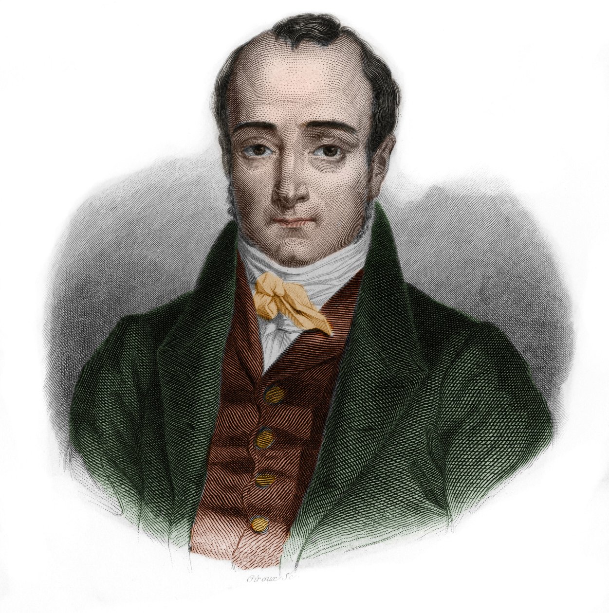 保罗-让-皮埃尔-索泽（1809-1876）的肖像，法国政治家。载于路易斯-德-科梅宁-蒂蒙的《人物志》。1842.私人收藏。 作者 法语学校