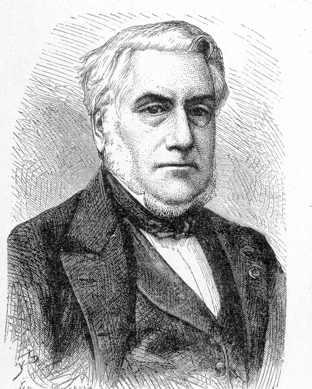 Paulin Talabot (1799 - 1878)的肖像 - 载于 "科学专辑；杰出的学者；伟大的发现 "1896年。 作者 法语学校