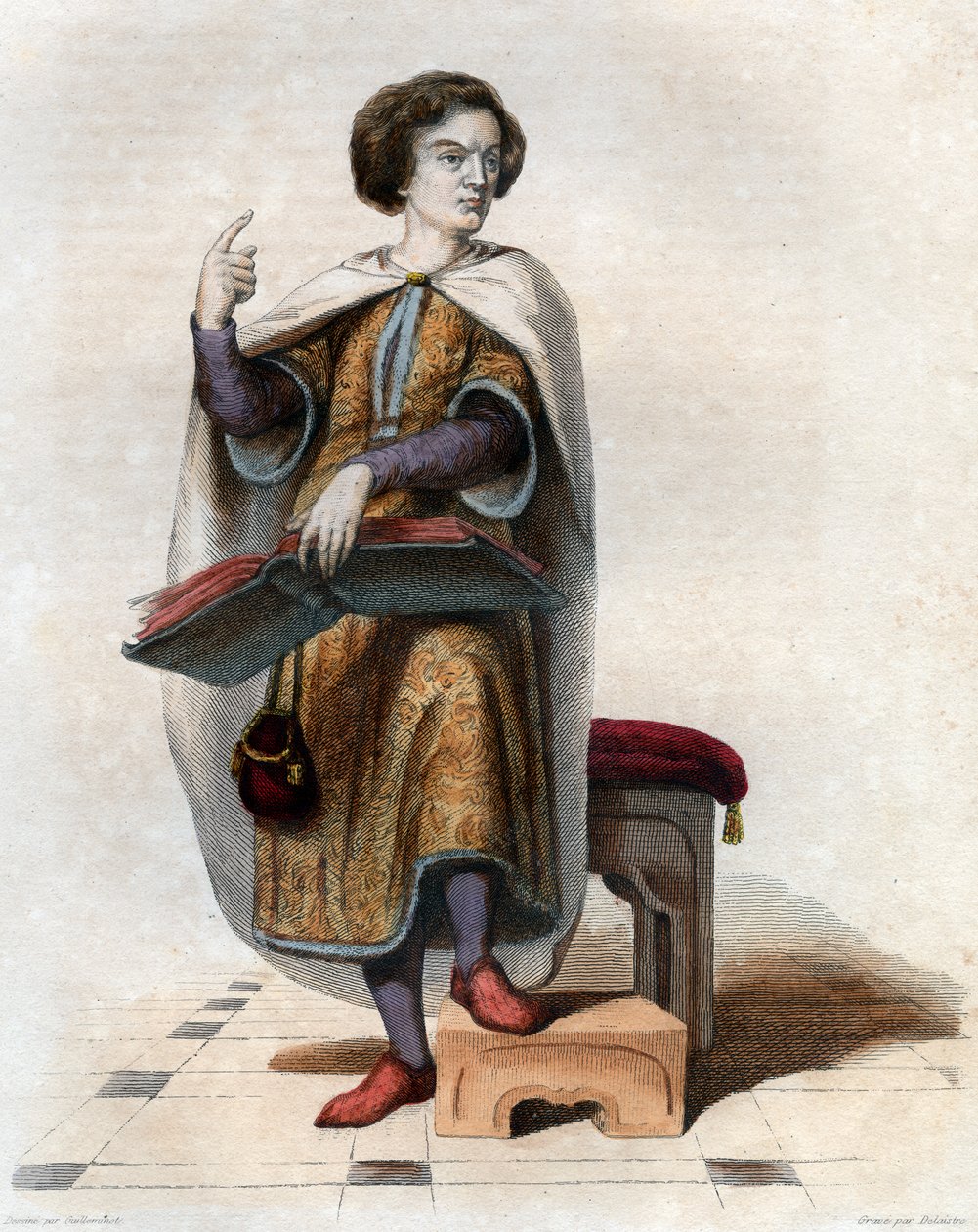 Peter Abelard（Pierre Abailard）（Pierre Abeilard）（1079-1142）的肖像，法国学者哲学家，神学家和逻辑学家。 作者 法语学校