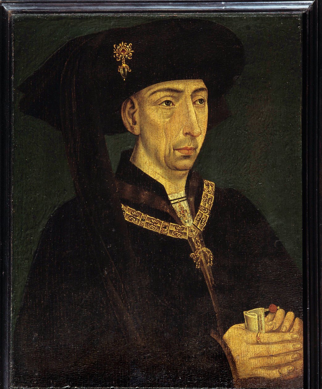 Portrait of Philip III of Burgundy called Philip the Good (1396-1467) Duke of Burgundy, founder of the Golden Fleece Anonymous painting of the French School 作者 法语学校